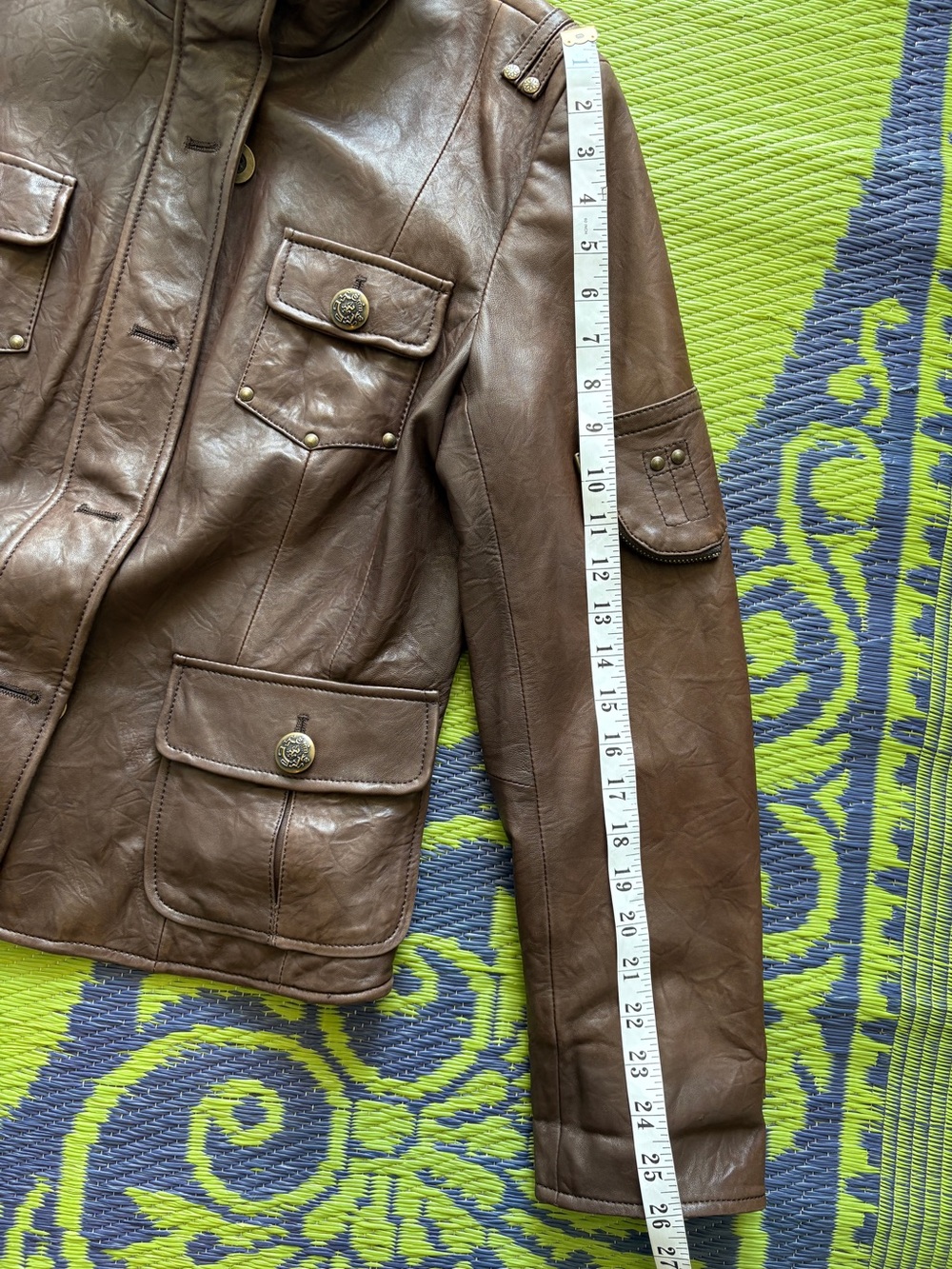 Vintage Danier Buttery Soft Leather Jacket In a Rich Chocolate Brown Size L Fall - Picture 14 of 15